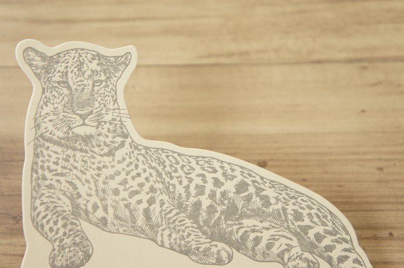 华丽黑豹card　附内层亮粉红的黑色封筒 /限量3组 (目前余1组) - 卡片/明信片 - 纸 粉红色