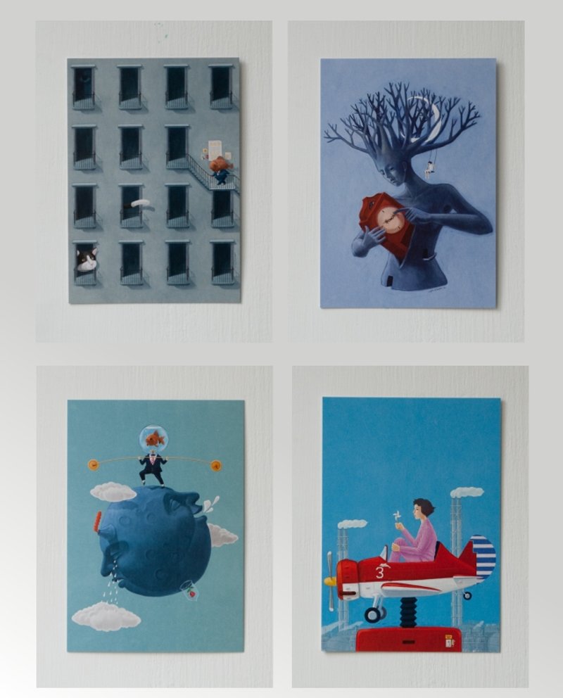 艺术家CROTER 明信片/ 套组 - 卡片/明信片 - 纸 灰色