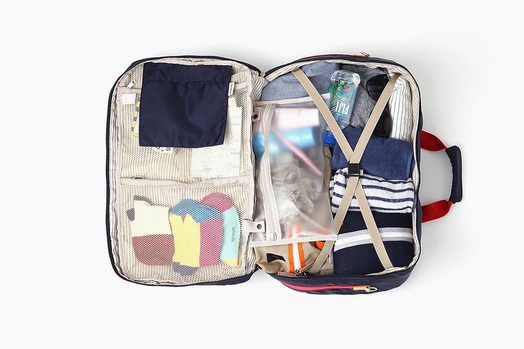【牛一水佘】韩国 ithinkso Capsule Bag 旅行胶囊 3way 多功能背包 侧背 后背 手提 - 后背包/双肩包 - 棉 黑色
