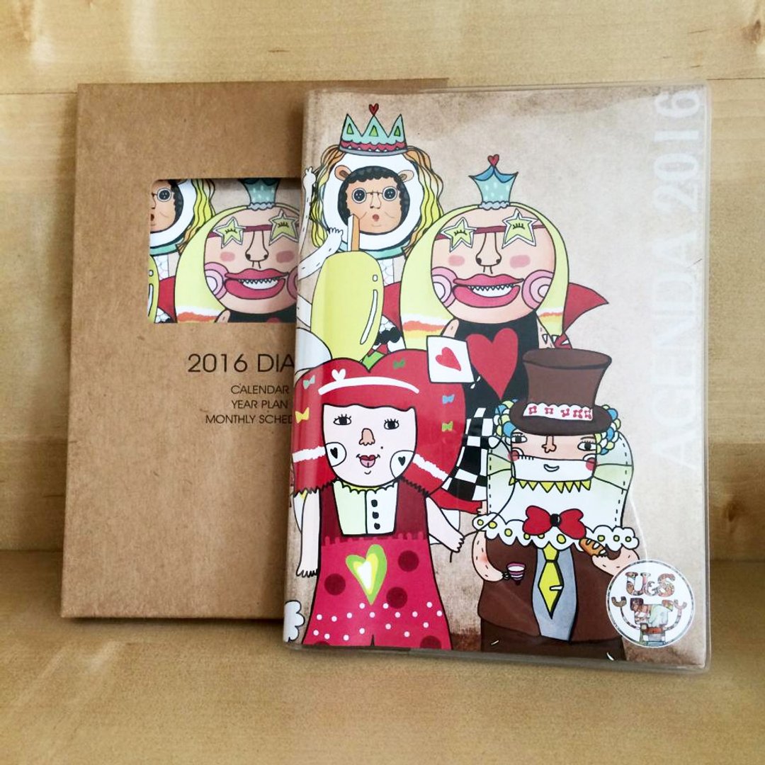2016 手帐日志【Happy Everyday】赤毛族爱丽丝梦游仙境主题封面 新年好礼物 - 笔记本/手帐 - 纸 多色