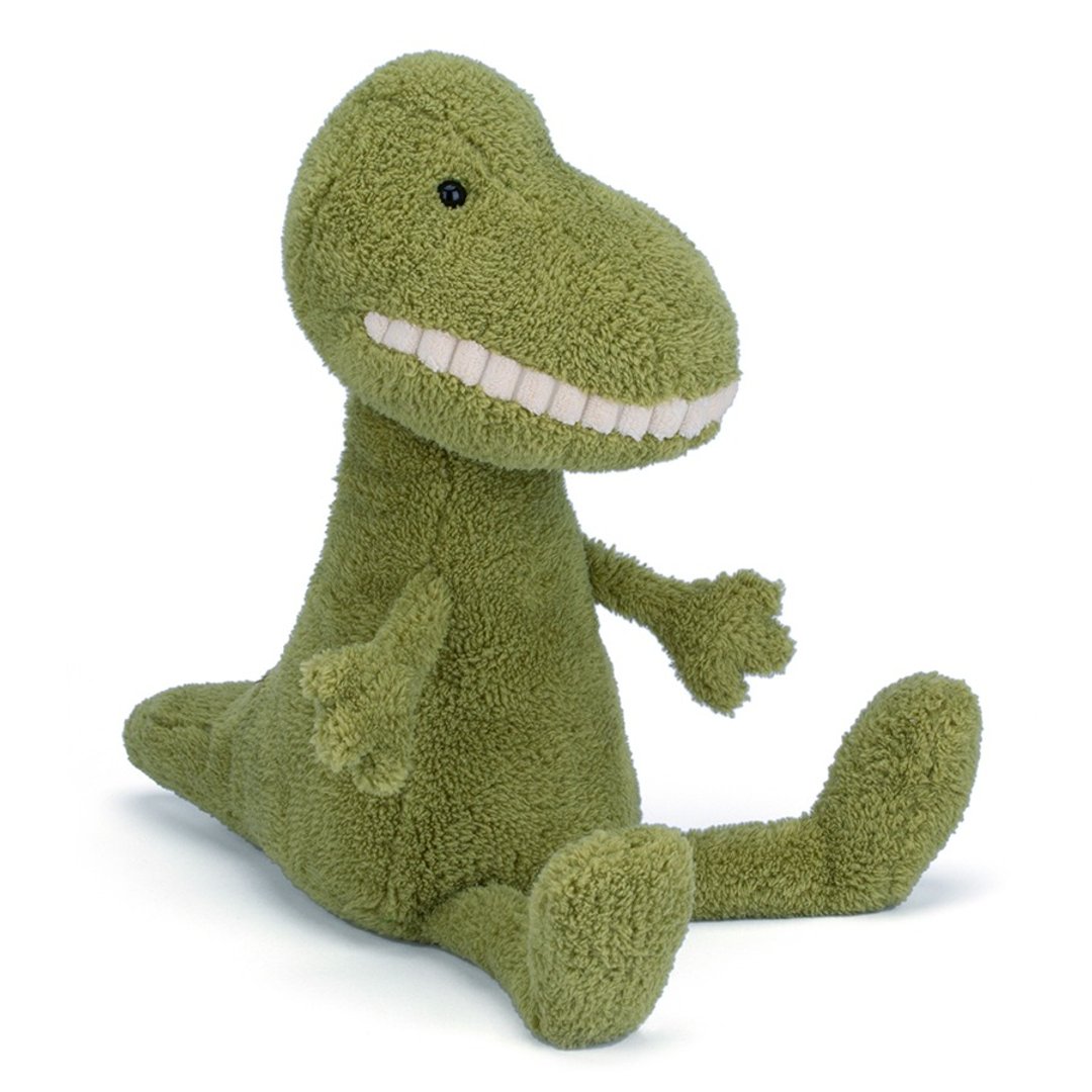 Jellycat Toothy T-Rex 暴龙 36cm - 玩偶/公仔 - 棉 白色