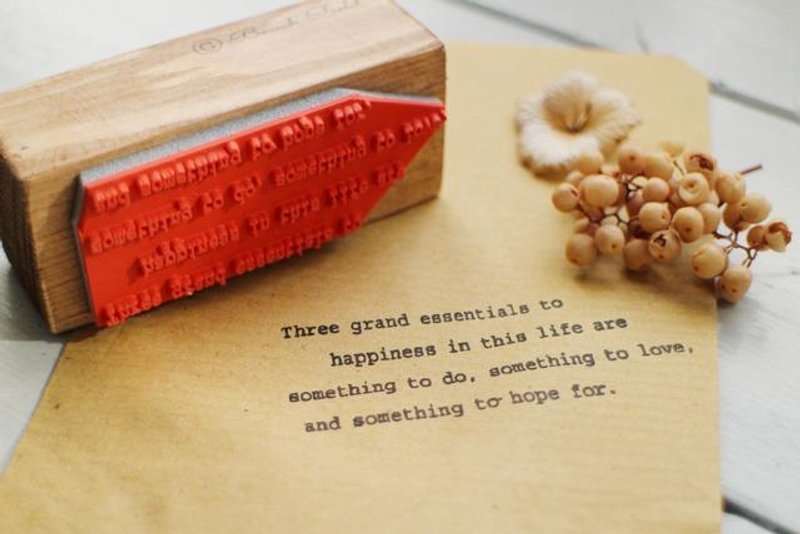 【好评加售】约瑟夫·艾迪生 英文名言 木头印章 - 印章/印台 - 木头 咖啡色