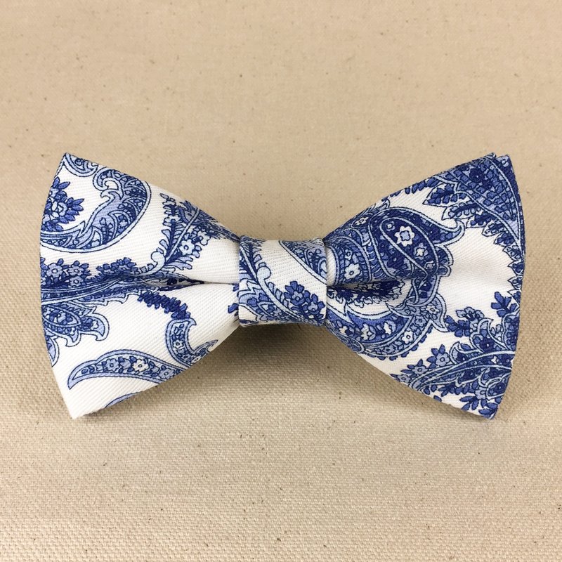 Mr.Tie 手工缝制领结 Hand Made Bow Tie 编号152 - 领带/领带夹 - 棉 白色