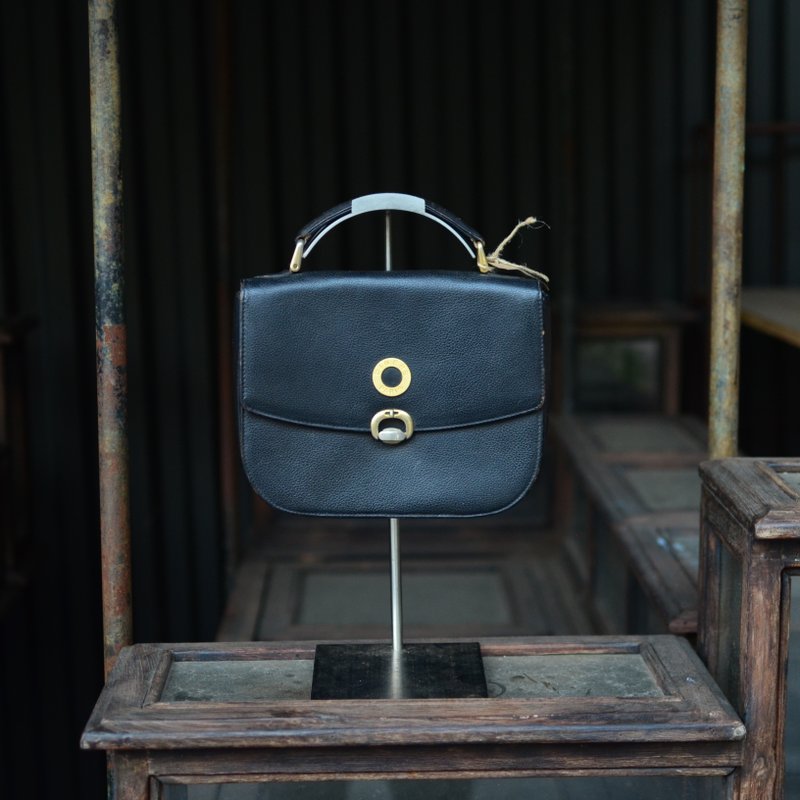 夕卡 Shika // Vintage bag Diners 牛皮制经典手提包 {A2-011} - 手提包/手提袋 - 其他材质 黑色