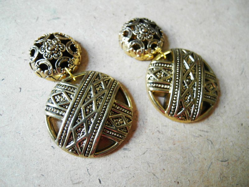 复时品【手工耳环：古老技法】 - 耳环/耳夹 - 其他材质 金色