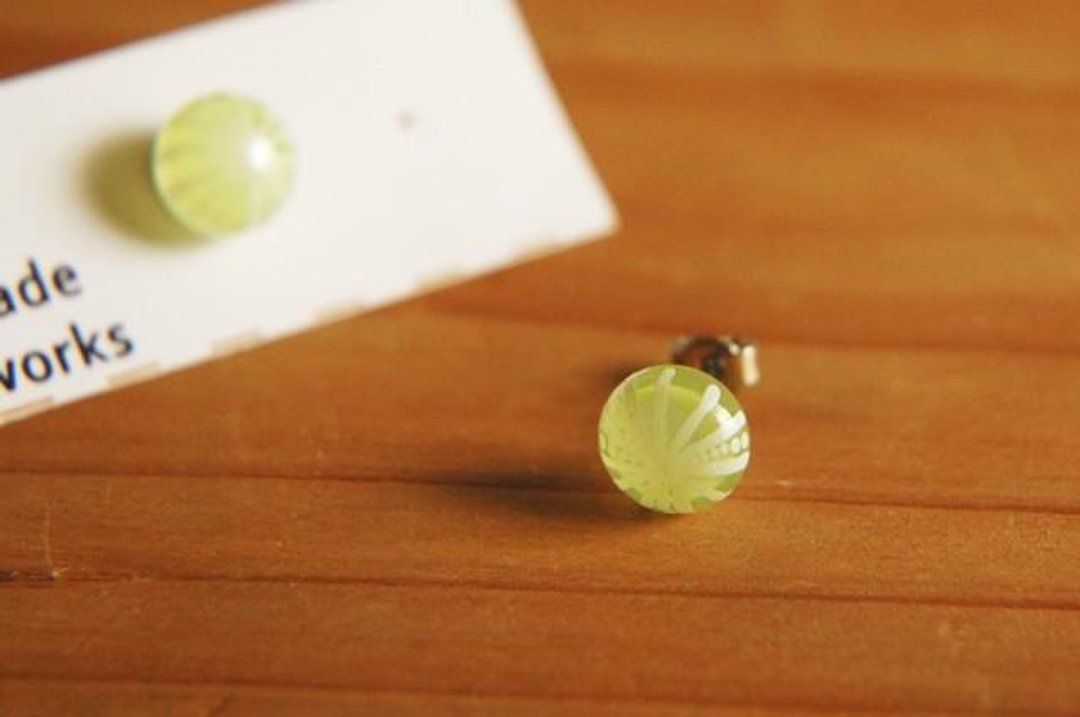 uni: Pierce (Yellow) - 耳环/耳夹 - 玻璃 黄色