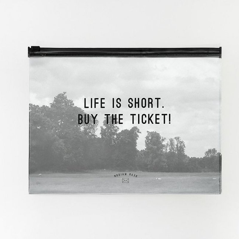 Dessin x Dear Maison-雾面旅行收纳夹链包-Ticket,DMS50295 - 化妆包/杂物包 - 塑料 多色