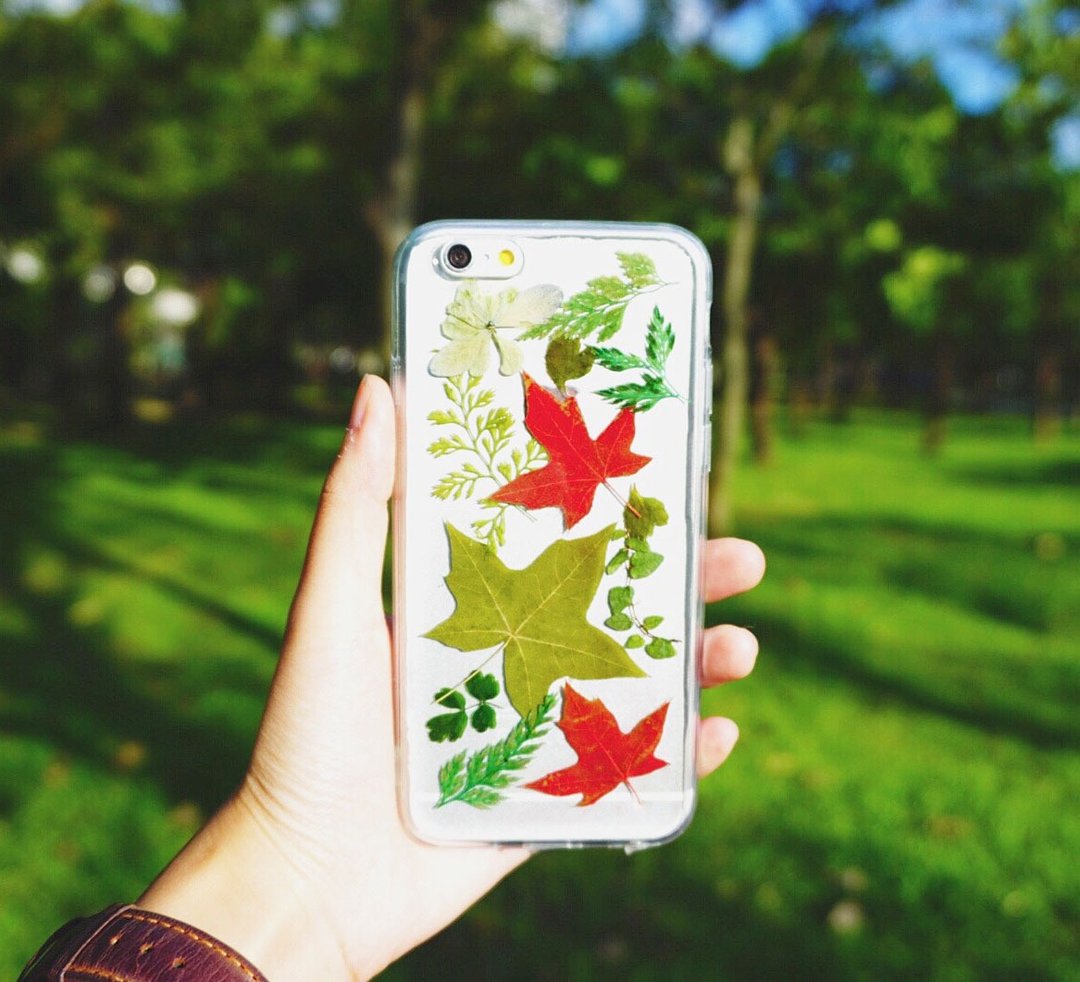 [小枫季节 - Changes Throughout the Year] 植物标本手机壳 iphone 5/5s/SE/6/6s/6 plus/6s plus/7/7plus - 手机壳/手机套 - 硅胶 