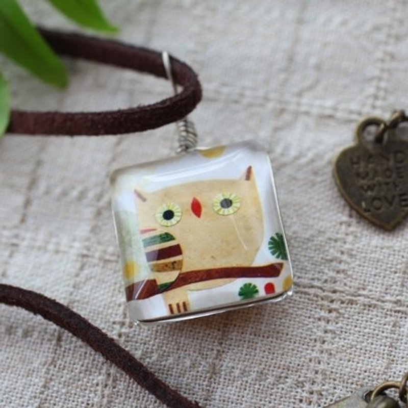 缤纷猫头鹰项炼·复古疗愈系 - 项链 - 塑料 多色