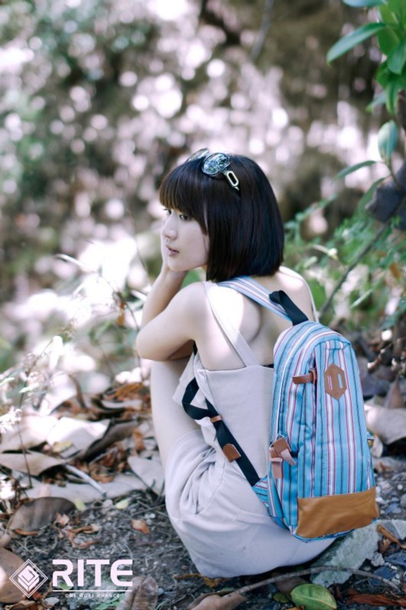 单肩小小猪包 -（复古线条） - 侧背包/斜挎包 - 其他材质 卡其色