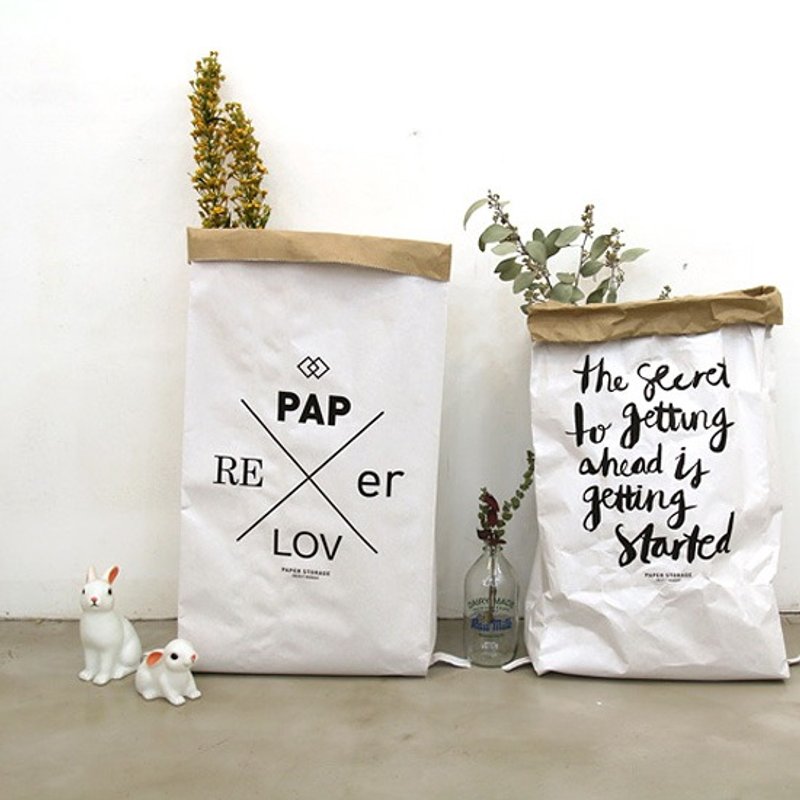 Dessin x SECOND-MANSION-法国乡村风空间装饰收纳大纸袋-Lover,PLD67120 - 收纳用品 - 纸 白色