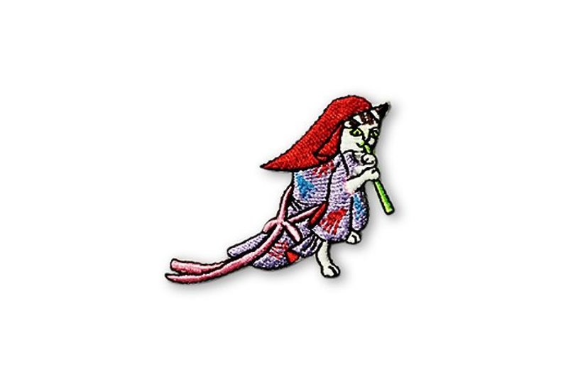 【京东都KYO-TO-TO】妖怪・百鬼夜行シリーズ_ 化猫3(ばけねこ)绣片 - 编织/刺绣/羊毛毡/裁缝 - 绣线 红色