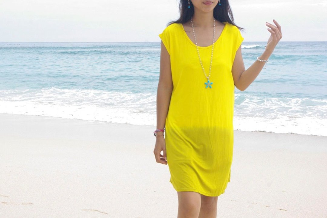 2015SS New! Gradient Sleeveless Dress <yellow> - 洋装/连衣裙 - 其他材质 黄色