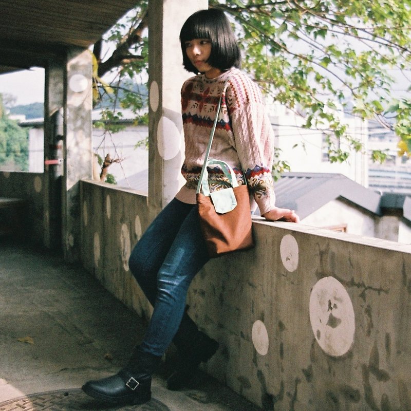 双背相机包 / 薄荷巧克 / 马卡龙绿 X 咖啡 / - 相机包/相机袋 - 其他材质 咖啡色