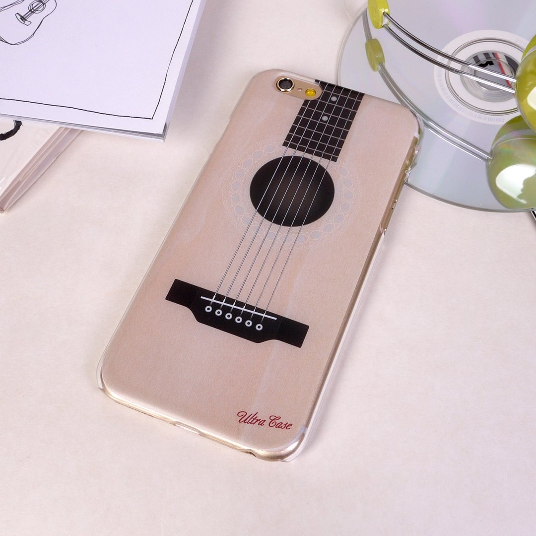 香港原创设计 音乐系列-木结它 iPhone X,  iPhone 8,  iPhone 8 Plus, iPhone 7, iPhone 7 Plus, iphone 6/6S , iphone 6/6S PLUS, Samsung Galaxy Note 7 透明手机壳 - 手机壳/手机套 - 塑料 咖啡色