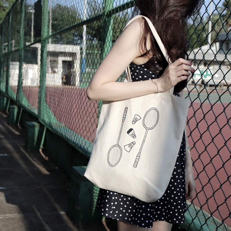 运动的好天气 X 帆布侧背包 / 厚实胚布 / 附小内袋  MIT台湾制 - 侧背包/斜挎包 - 棉．麻 白色