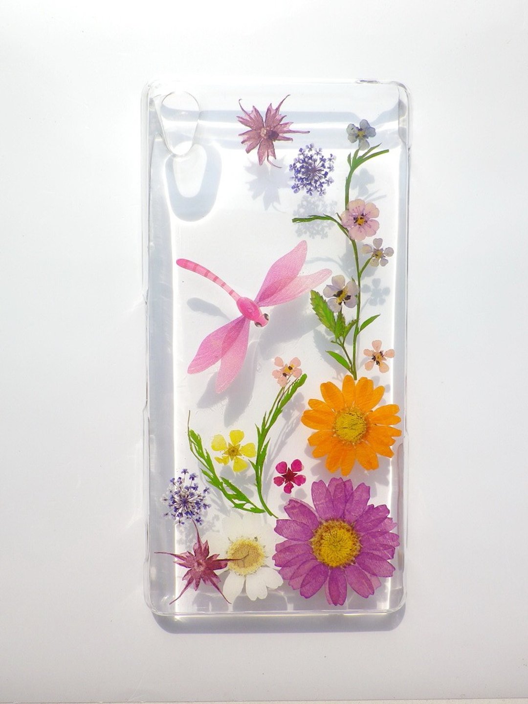 Anny's workshop手作押花手机保护壳，适用于Sony Xperia Z3，蜻蜓 - 手机壳/手机套 - 塑料 