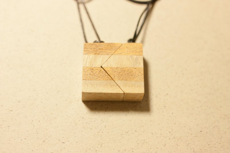 木石－方整 - 项链 - 木头 咖啡色