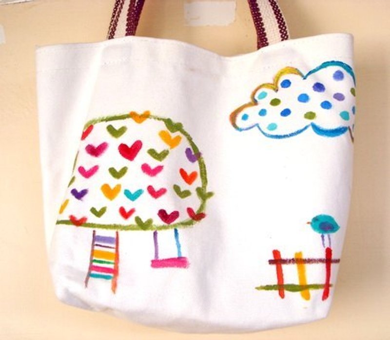 (纯手绘客制化商品)散步包 - 手提包/手提袋 - 其他材质 多色