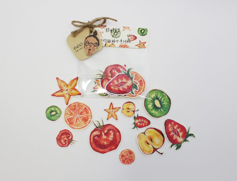 【哎呦讨厌好赤裸呐】好想吃掉的手绘水果贴纸 - 贴纸 - 纸 多色