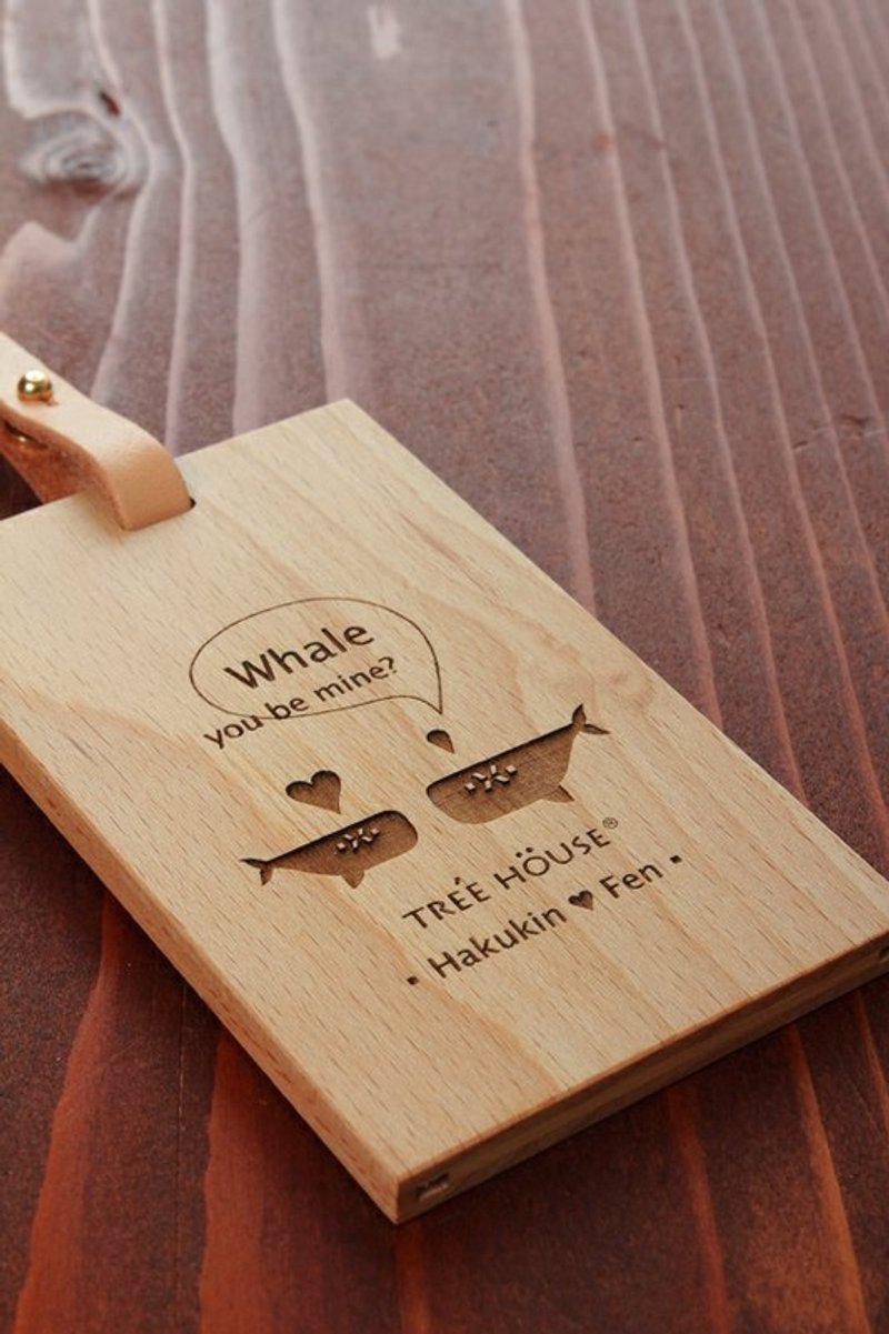 木制悠游卡套-Whale you be mine? - 证件套/卡套 - 木头 咖啡色