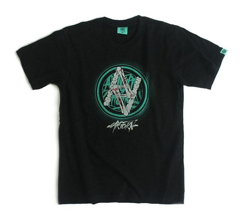 Arturn / Skull Logo Tee - 男装上衣/T 恤 - 棉．麻 黑色