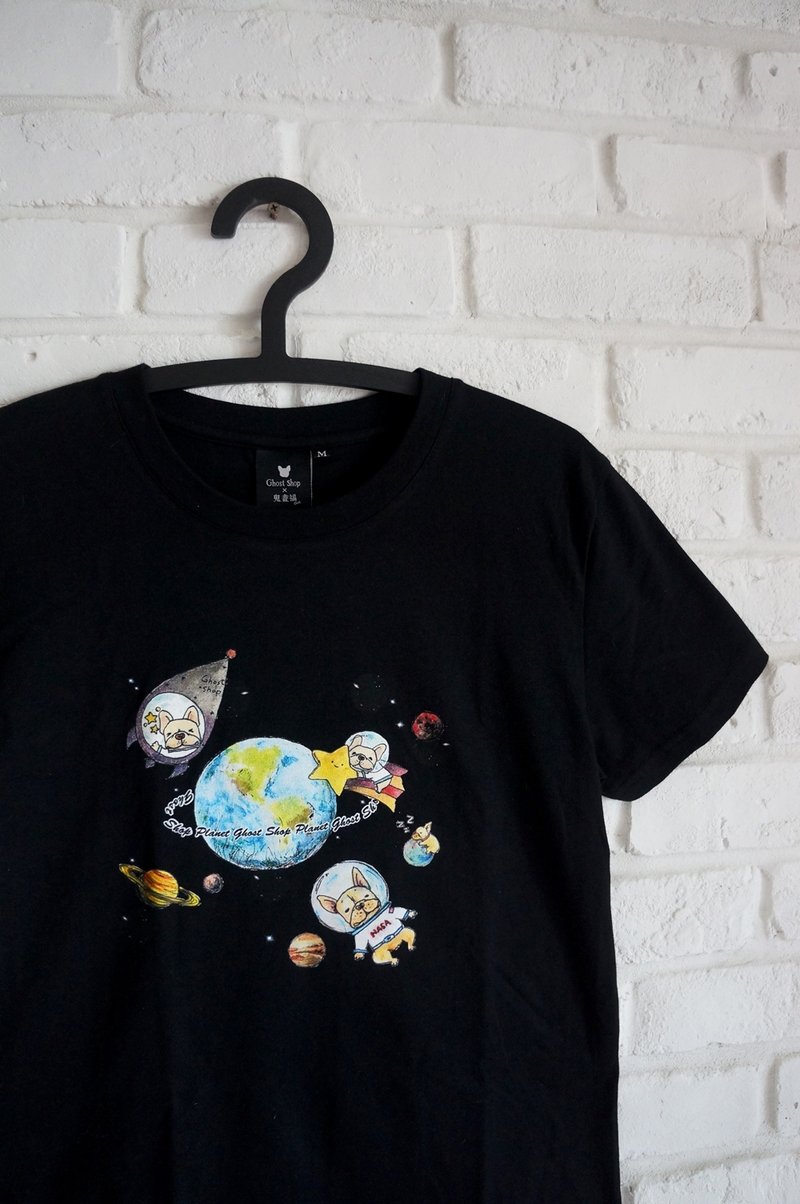 【太空法斗T恤】-中性-黑 - 男装上衣/T 恤 - 棉．麻 黑色