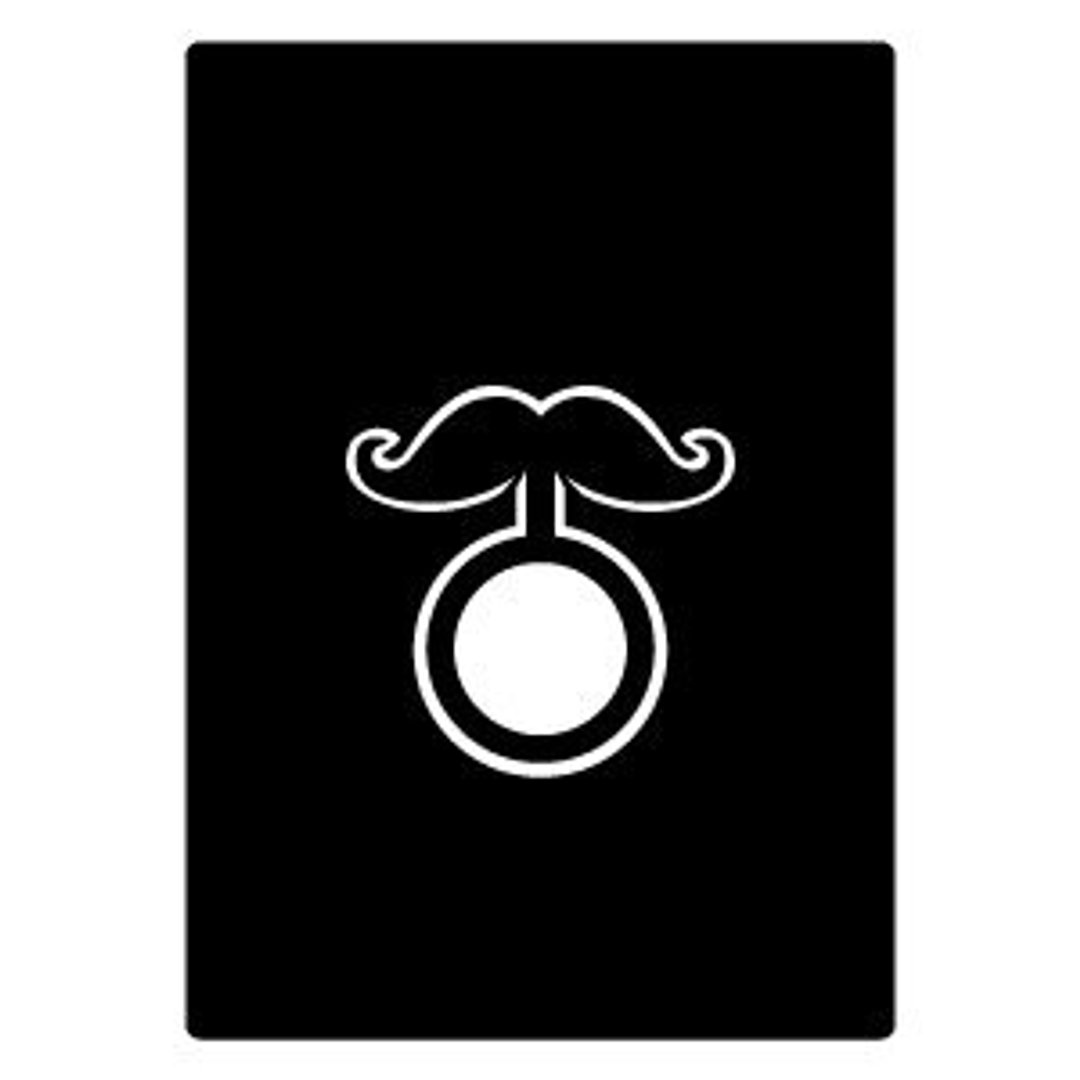 戒指卡片 - 小胡子 - 卡片/明信片 - 其他材质 黑色