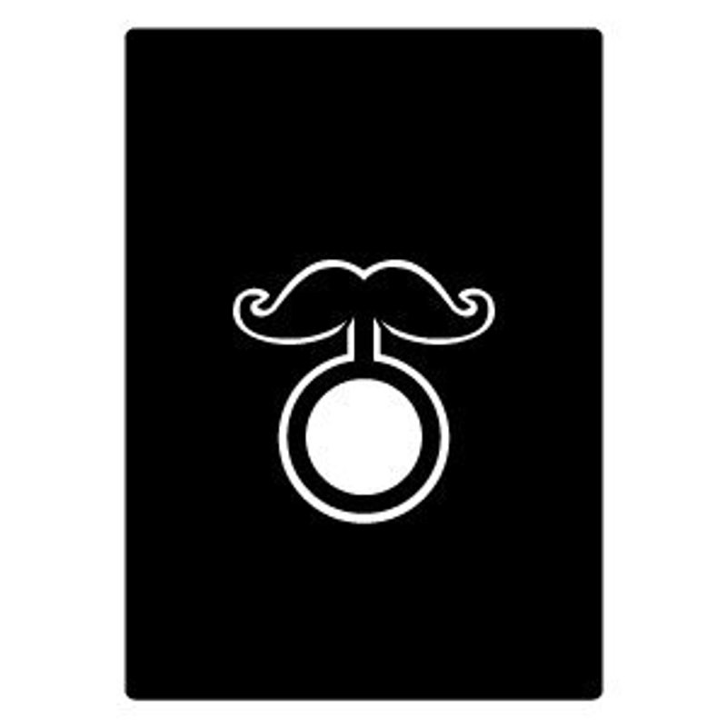 戒指卡片 - 小胡子 - 卡片/明信片 - 其他材质 黑色