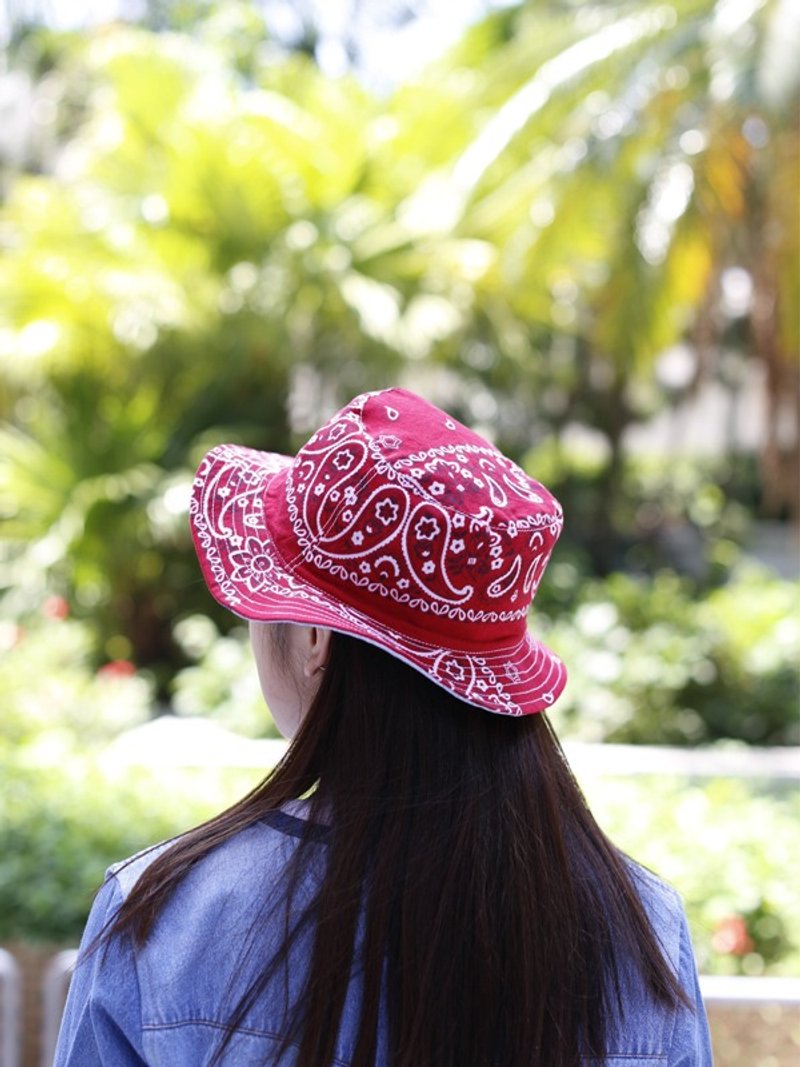 双面渔夫帽 - 帽子 - 其他材质 红色