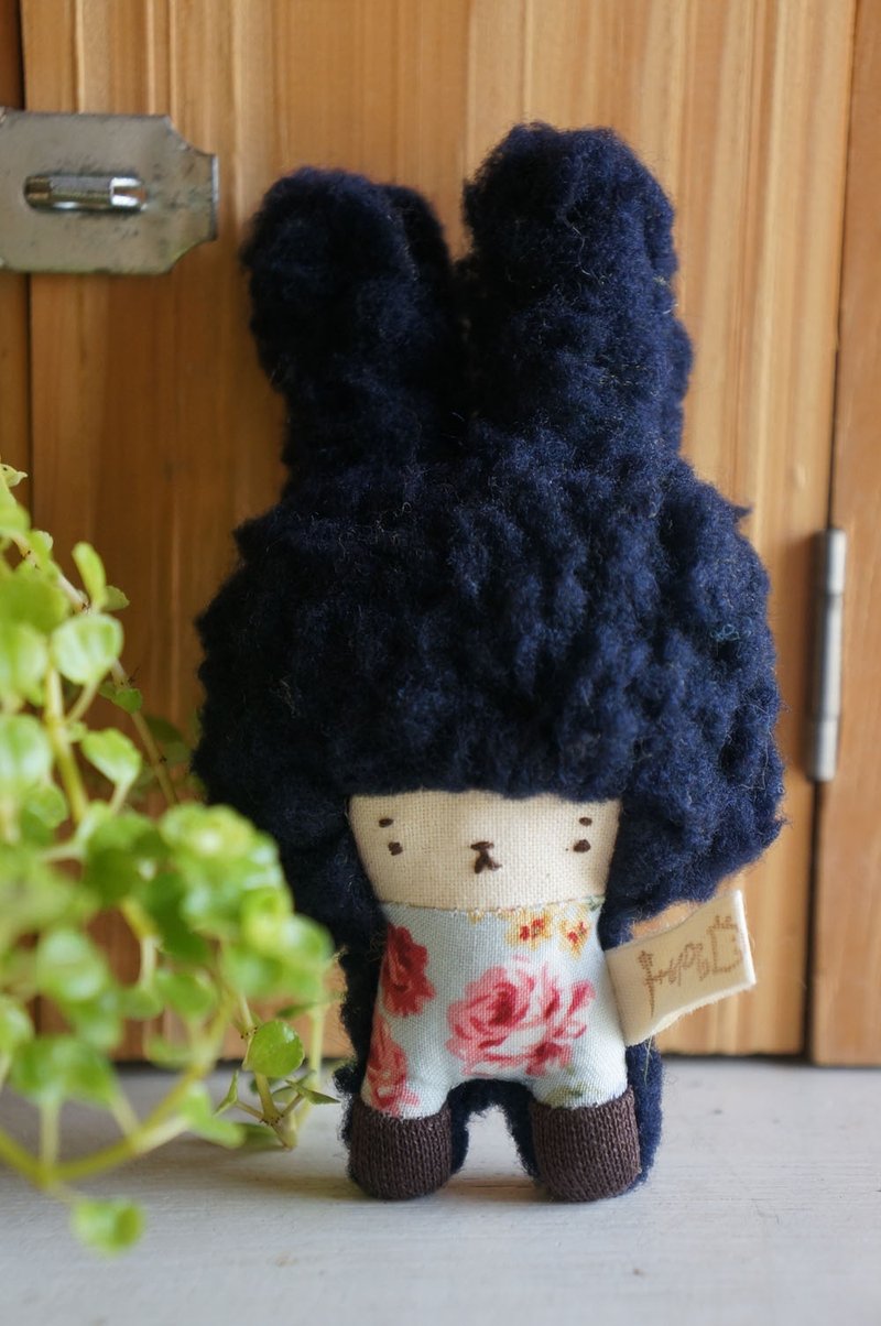 朵儿小兔-夜空蓝天玫瑰王子 - 吊饰 - 其他材质 蓝色