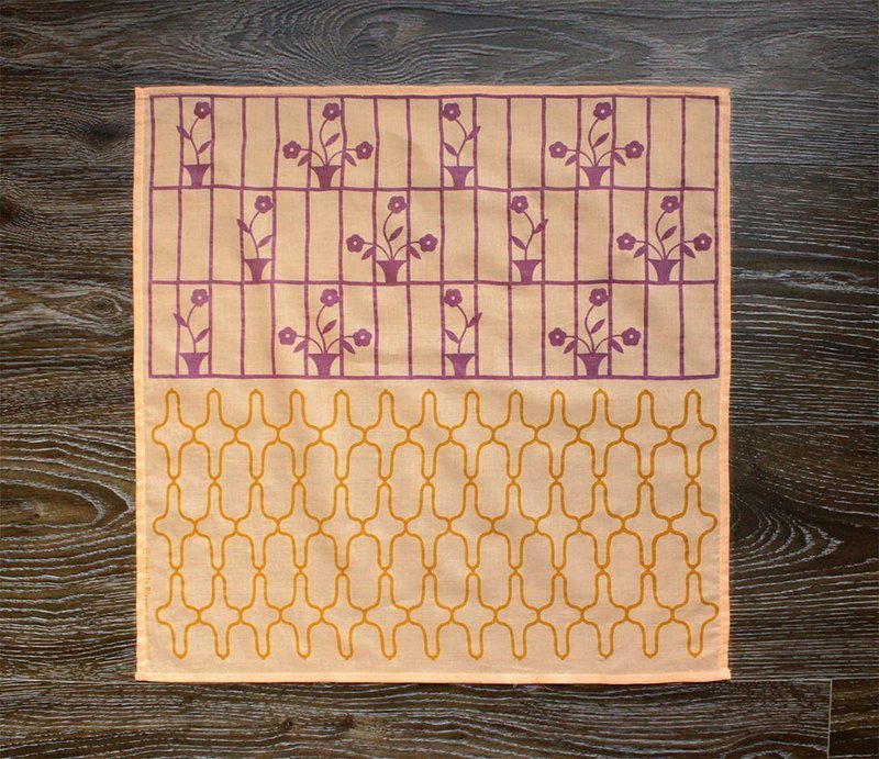 包布巾-怀旧铁花窗/桃子粉红 - 其他 - 其他材质 橘色