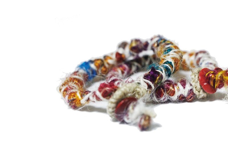 公平贸易纱丽回收线混棉绳-梦幻手绳 - 手链/手环 - 其他材质 