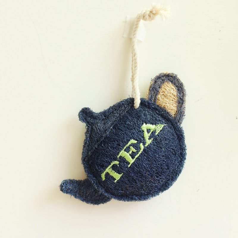 洗刷刷-下午茶系列菜瓜布-茶壶 - 厨房用具 - 植物．花 多色