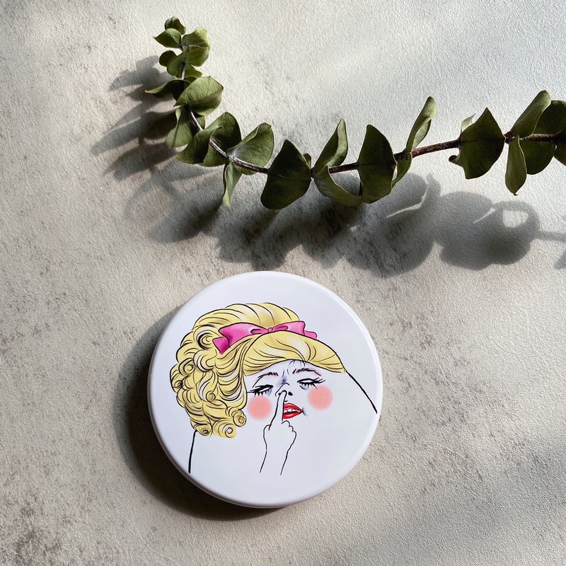 嗤之以鼻 随身化妆圆镜 - 彩妆刷具/镜子/梳子 - 塑料 白色