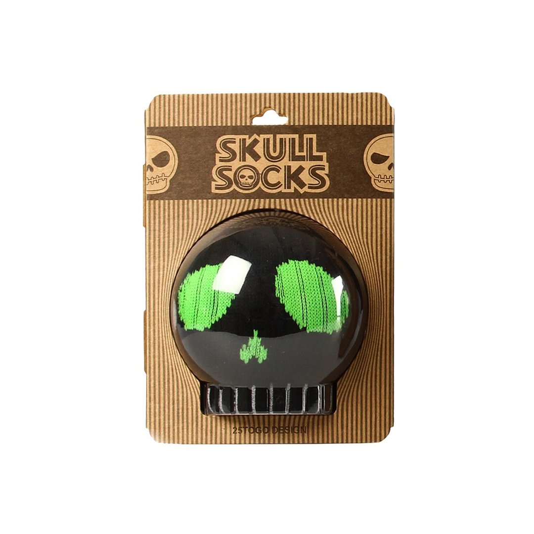 SKULL SOCKS 骷髅袜_黑呆呆脸 - 袜子 - 棉 黑色