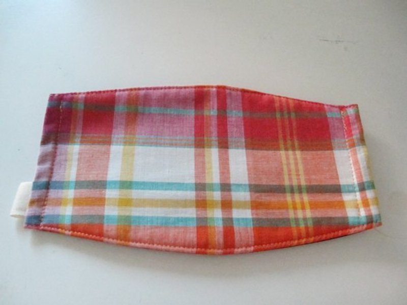 +日本格纹布手工口罩( 红橘绿格纹) -  Mask - 其他 - 其他材质 多色