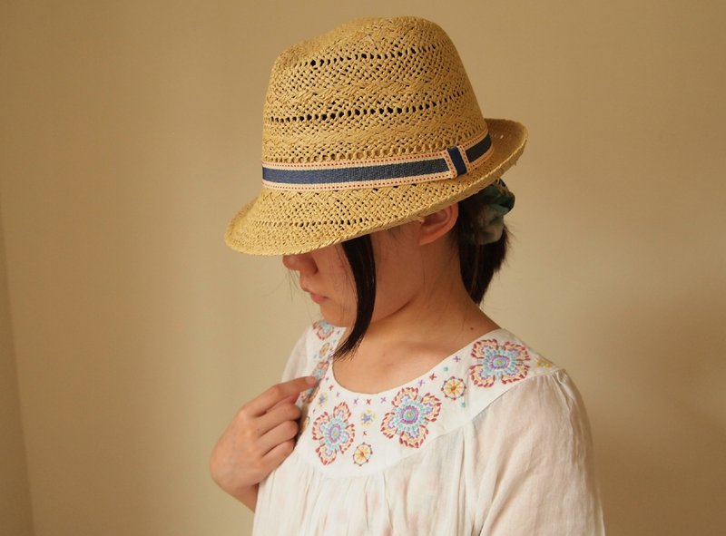 purin select shop（Japaindia）可爱乡村风竹藤帽 - 帽子 - 竹 金色