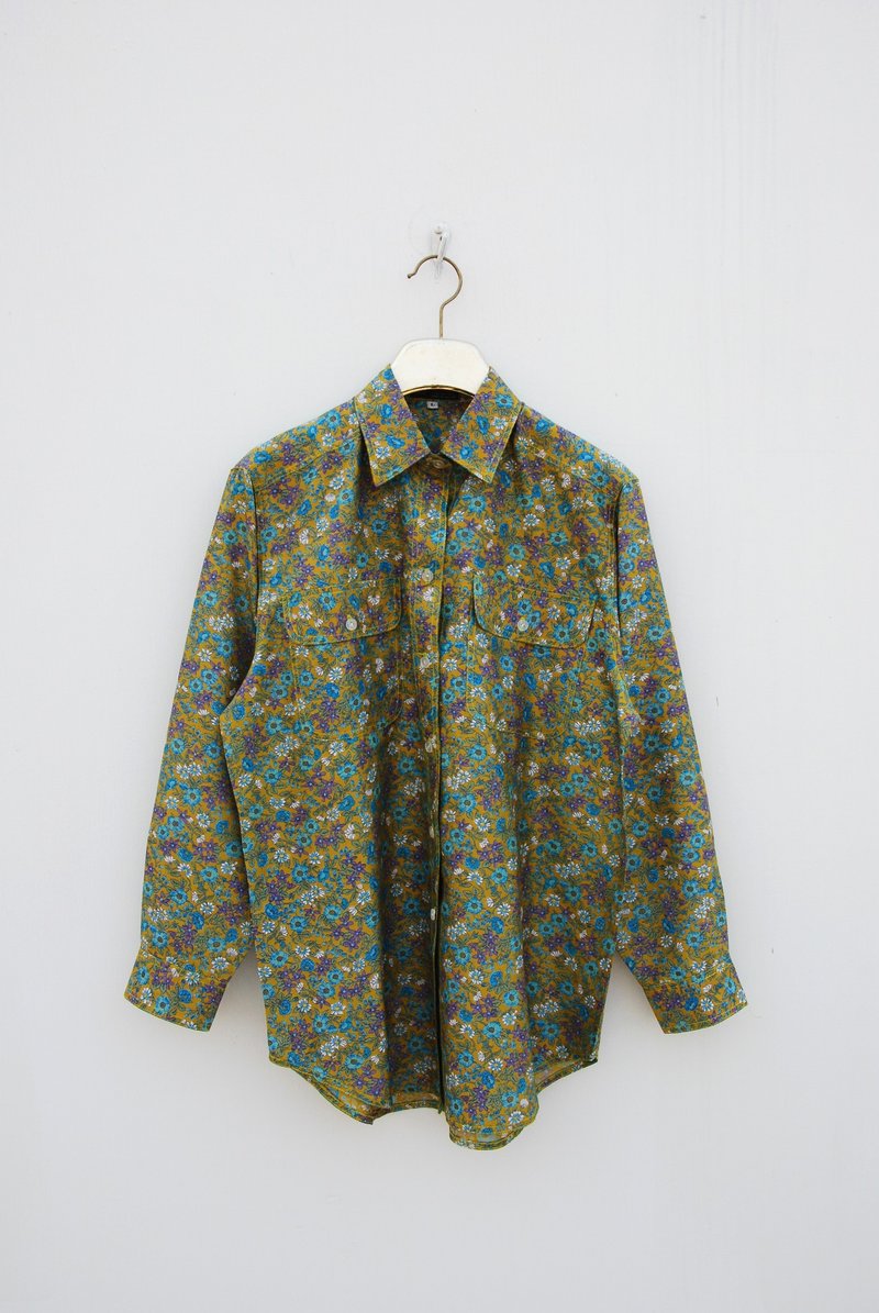 古着花衬衫 - 女装衬衫 - 其他材质 