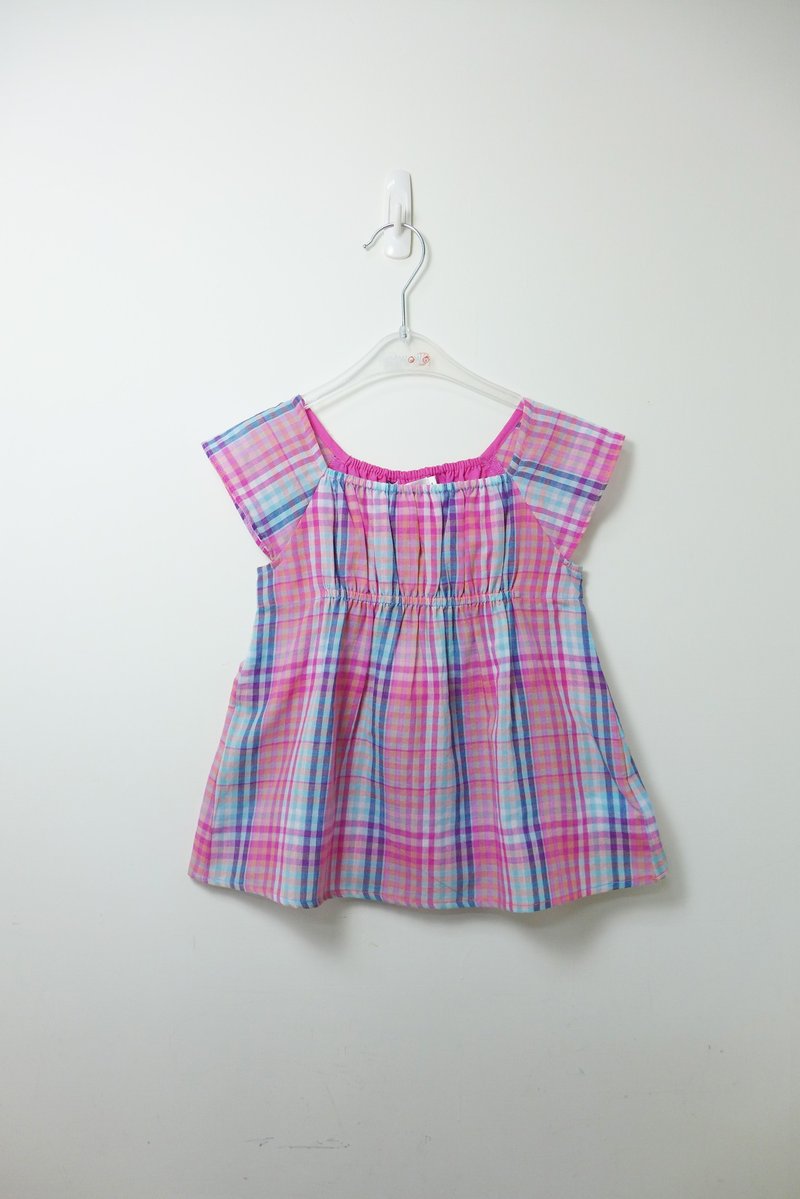 TroiZenfantS 方领宽肩短袖上衣 三色 (4-6岁) - 其他 - 棉．麻 多色