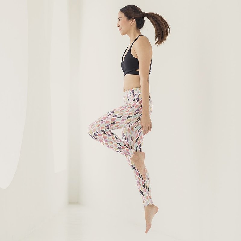 WB 美腿长版运动裤 - 粉红色 - 女装长裤 - 聚酯纤维 粉红色