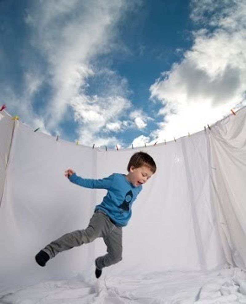 蓝色升空火箭厚棉休闲上衣 - 其他 - 其他材质 蓝色