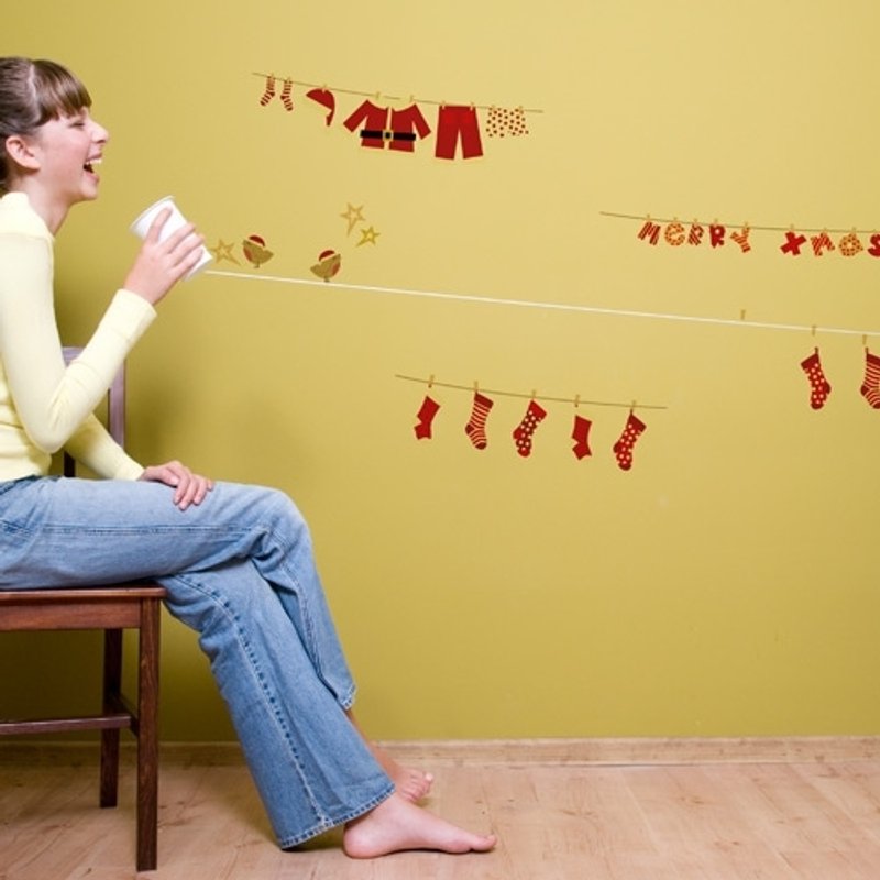 smart Life创意无痕壁贴◆圣诞袜子 - 墙贴/壁贴 - 其他材质 粉红色