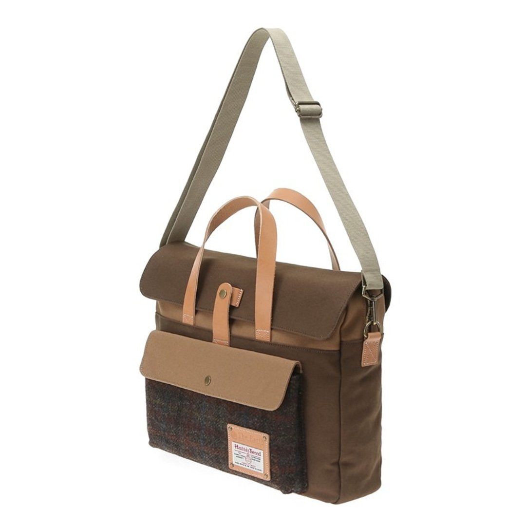 HARRIS TWEED BRIEFCASE - DARK BROWN - 公文包/医生包 - 其他材质 咖啡色