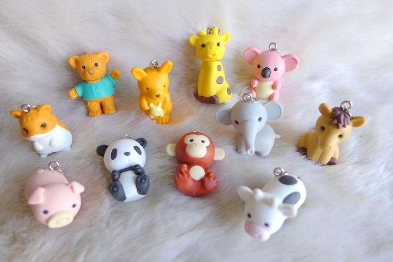 童年回忆橡皮擦吊饰/项链--动物篇 - 其他 - 橡胶 多色