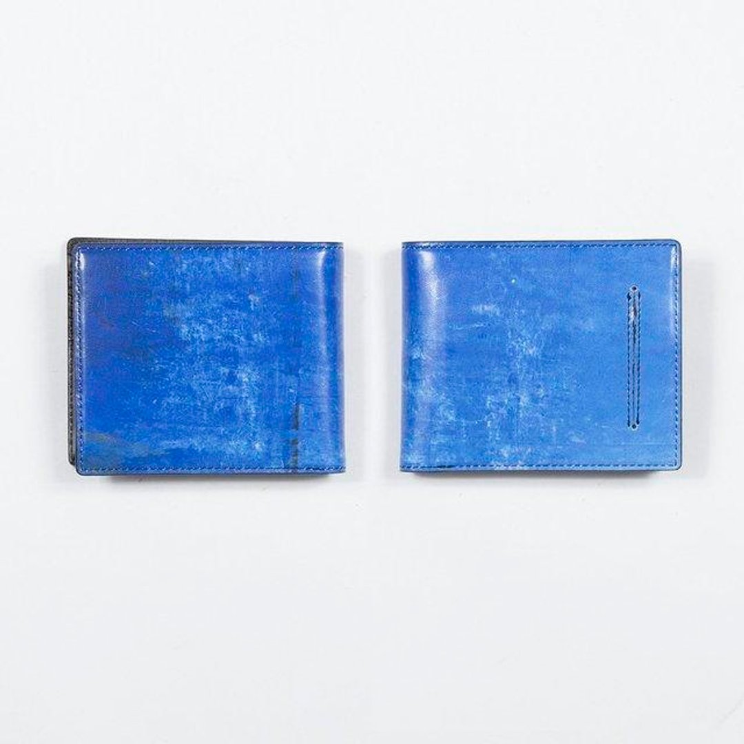Blue plastic container two-fold wallet - 皮夹/钱包 - 其他材质 蓝色