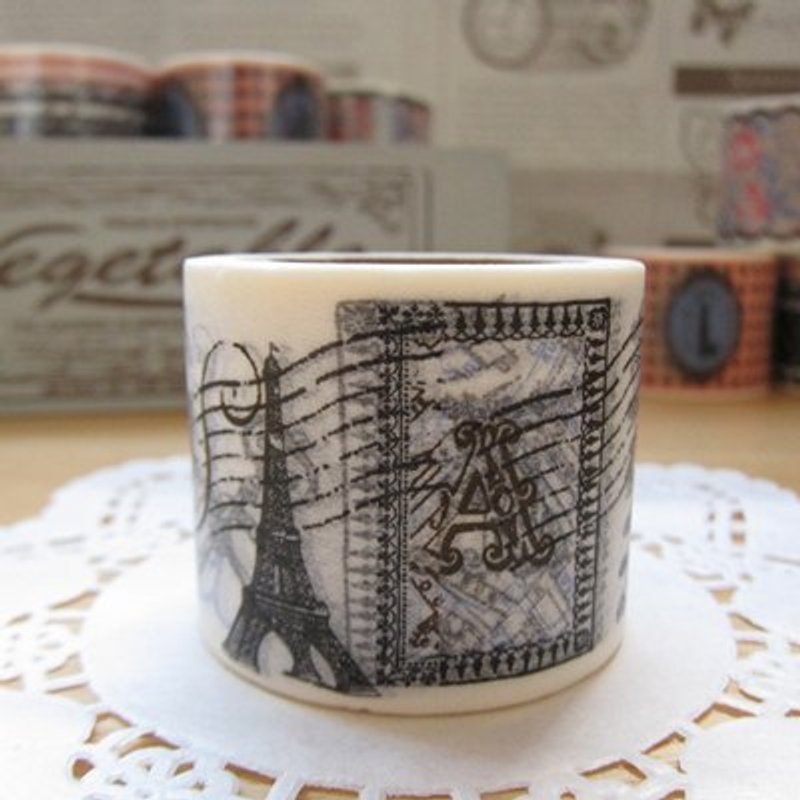 Tokyo Antique Masking Tape 和纸胶带 (MAS-4O) 古典法国 巴黎铁塔 *特价9折 - 纸胶带 - 纸 多色