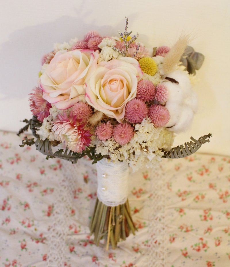 Flover芙拉设计 “微甜序曲”干燥/人造捧花 干燥花 新娘捧花 外拍 - 植栽/盆栽 - 植物．花 粉红色