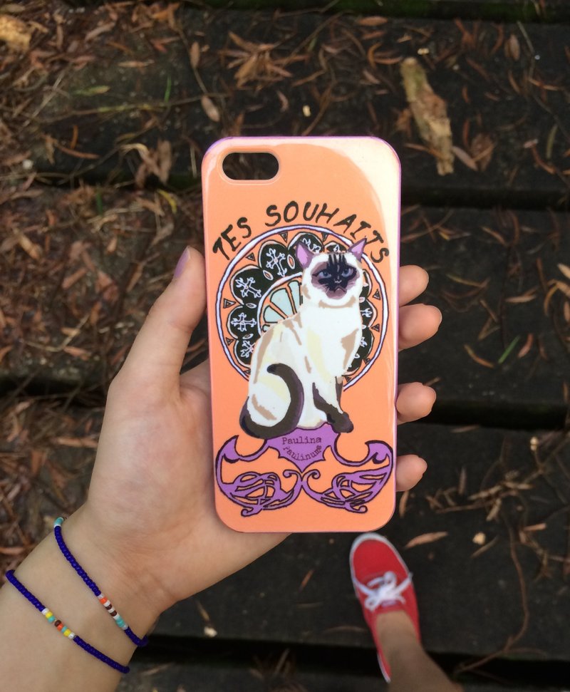 Paulina Paulinum { 新艺术系列 - 祝福你 x 橘子 x 猫 } 手机壳 iPhone Samsung HTC Sony Xperia Xiaomi - 手机壳/手机套 - 塑料 橘色