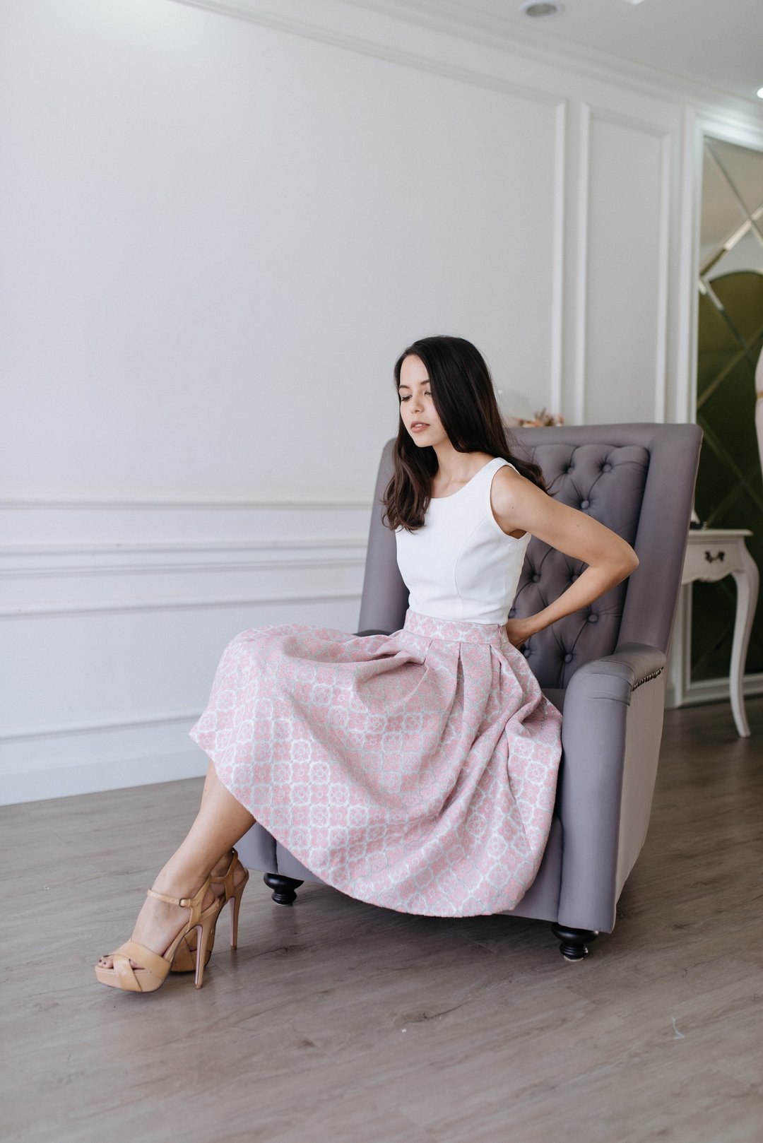  Mila skirt - 裙子 - 棉 粉红色